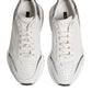 White Daymaster Leather Low Top Sneakers Shoes