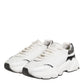 White Daymaster Leather Low Top Sneakers Shoes