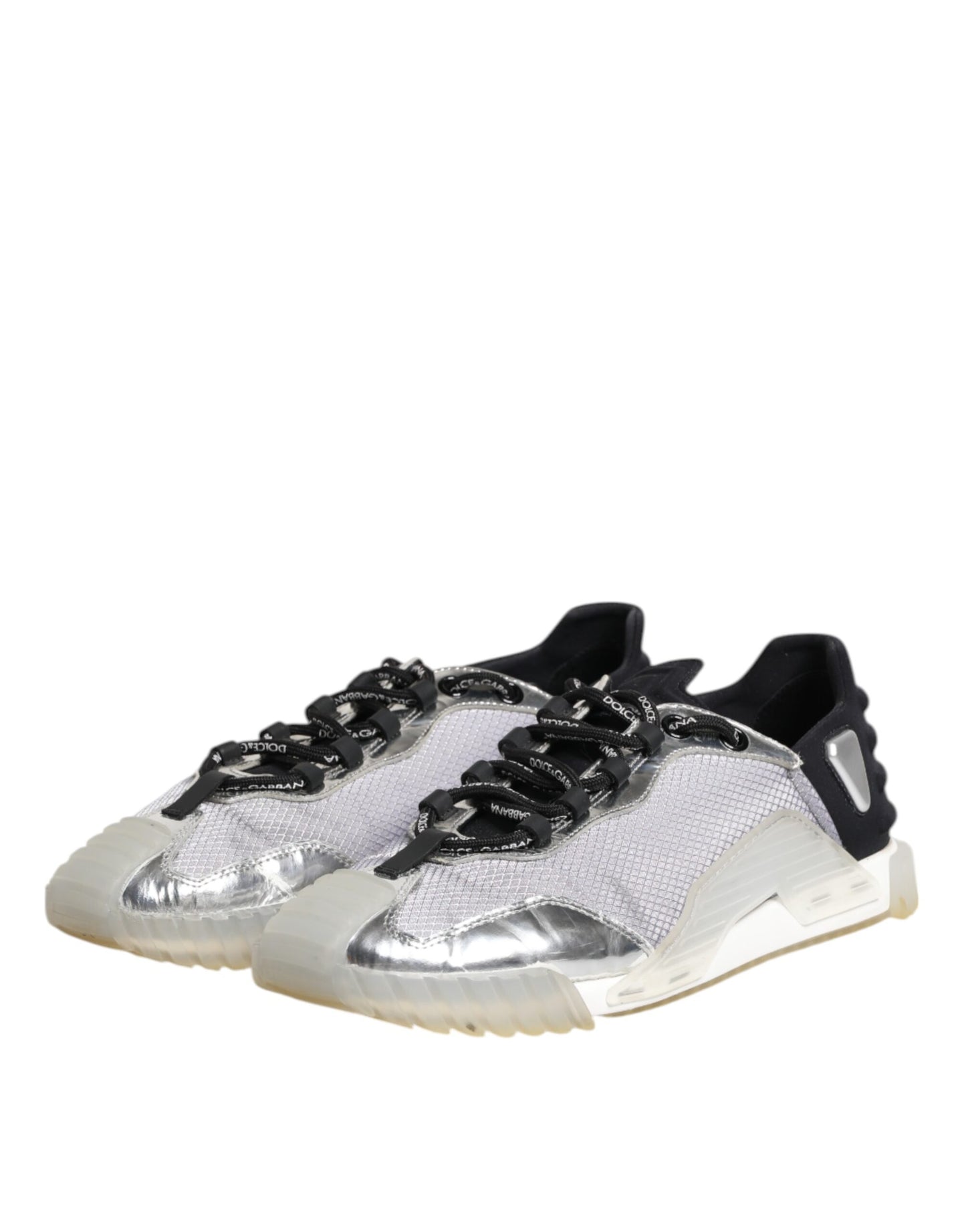 Black Silver NS1 Men Low Top Sneakers Shoes