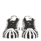 White Studded Printed Low Top Sneakers Shoes