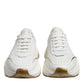 White Daymaster Leather Low Top Sneakers Shoes