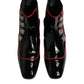 Black Jackie Buttoned Chelsea Boots Shoes