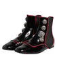 Black Jackie Buttoned Chelsea Boots Shoes