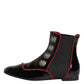 Black Jackie Buttoned Chelsea Boots Shoes