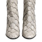 Off White Leather Heels Ankle Boots Shoes