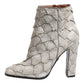 Off White Leather Heels Ankle Boots Shoes