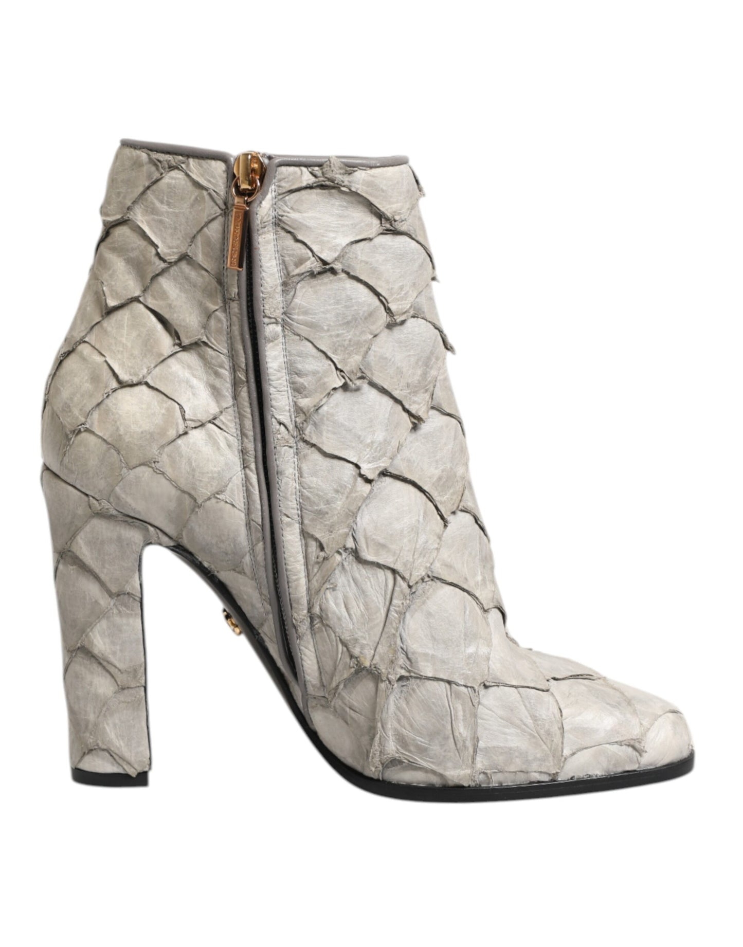 Off White Leather Heels Ankle Boots Shoes