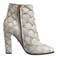Off White Leather Heels Ankle Boots Shoes