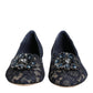 Blue Taormina Lace Crystals Flats Shoes