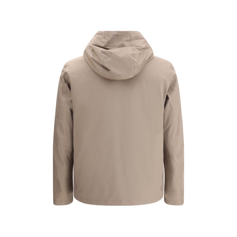 Beige Polyester Shell Jacket