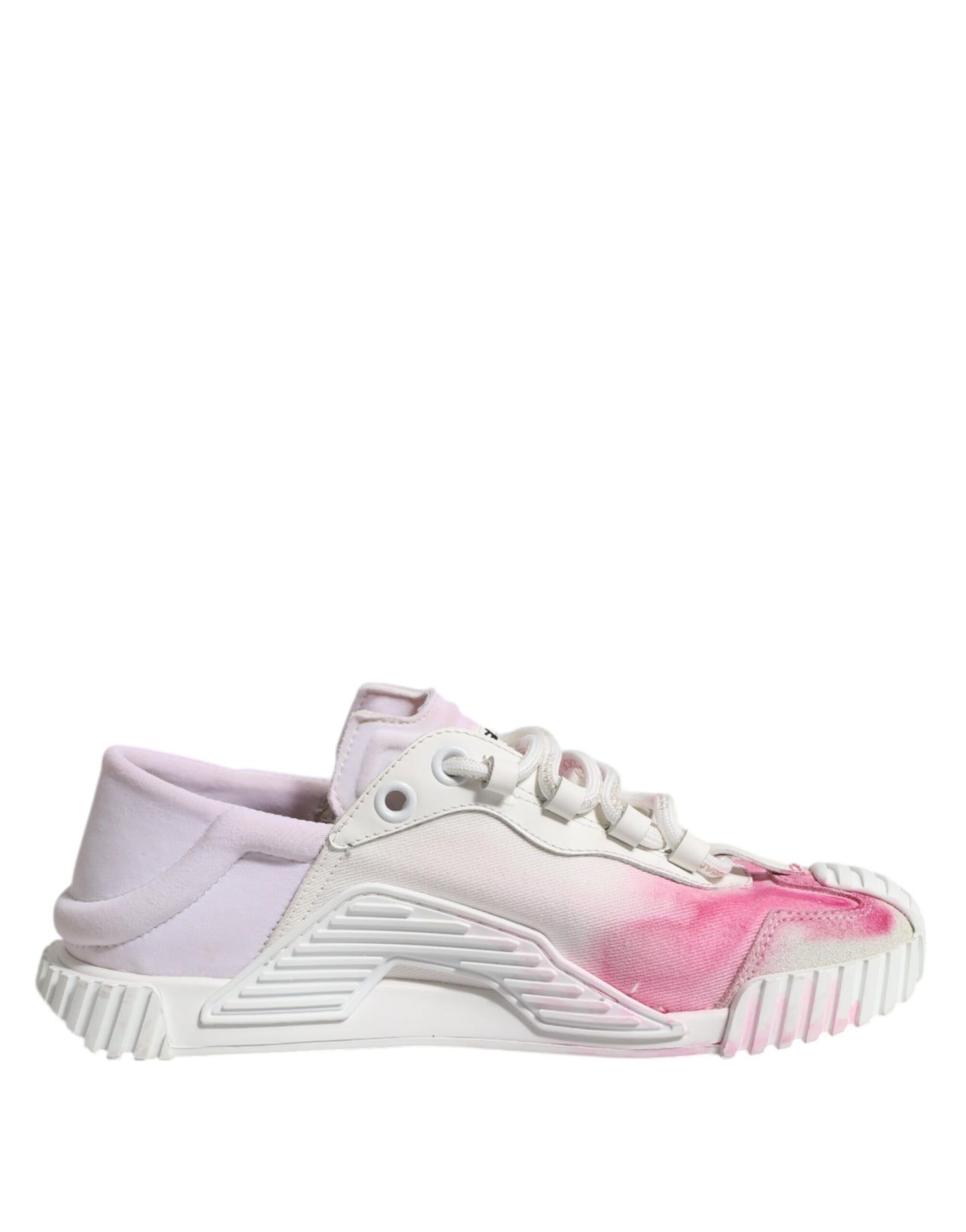 White NS1 Lace Up Low Top Sneakers Shoes