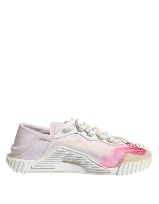 White NS1 Lace Up Low Top Sneakers Shoes