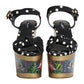 Multicolor Fish Polka Dot Wedge Sandals Shoes