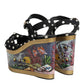 Multicolor Fish Polka Dot Wedge Sandals Shoes