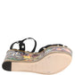 Multicolor Fish Polka Dot Wedge Sandals Shoes