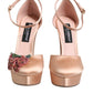Pink Block Heels Ankle Strap Sandals Shoes
