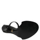 Black KEIRA Pearl Embellished Sandals Shoes