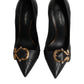 Black Devotion Leather Heels Pumps Shoes