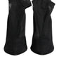 Black Silk Stretch Mesh Sock Boots Shoes