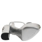 Silver Leather Platform Keira Sandals Shoes