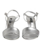 Silver Leather DG Heels Keira Sandals Shoes