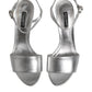 Silver Leather DG Heels Keira Sandals Shoes