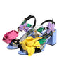 Multicolor Floral Crystal KEIRA Sandals Shoes