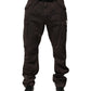 Brown Cotton Stretch Cargo Men Trouser Pants