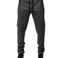 Gray Black Wool Blend Jogger Sweatpants  Pants
