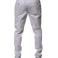 White Cotton Dress Slim Formal Trouser Pants