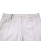 White Polyester Tapered Formal Trouser Pants