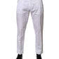 White Cotton Dress Slim Formal Trouser Pants