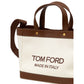 Beige Cotton Tote Bag