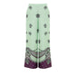 Green Silk Casual Pants