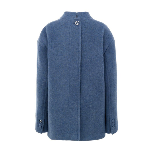 Light Blue Wool Coat