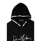 Black Hooded Logo Print Sweatshirt Sweater