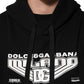 Black Cotton DG Milano Logo Print Hoodie Sweater