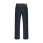 Black Cotton Straight-Leg Jeans