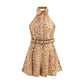 Multicolor Linen Casual Dress