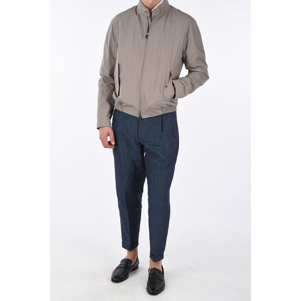 Beige Polyester Jackets & Coat