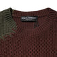 Multicolor Cotton Abstract Men Pullover Sweater