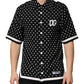 Black Polka Dot Short Sleeves Collared Polo T-shirt