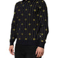 Black Logo Jacquard Knitted Polo Shirt T-shirt