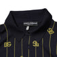Black Logo Jacquard Knitted Polo Shirt T-shirt