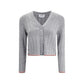 Gray Fleece Wool Cardigan