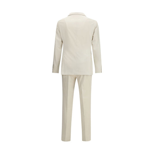 Cream Cotton Two-Piece Suit