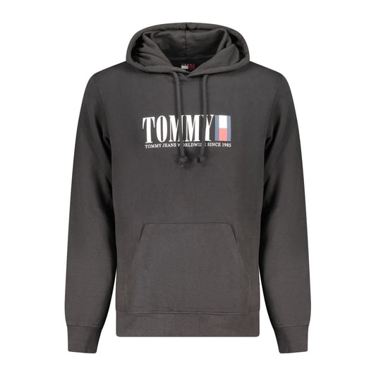 Black Cotton Men's Hoodie