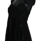 Elegant Black Silk Lace Chemise Dress