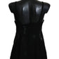 Elegant Black Silk Lace Chemise Dress