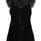 Elegant Black Silk Lace Chemise Dress
